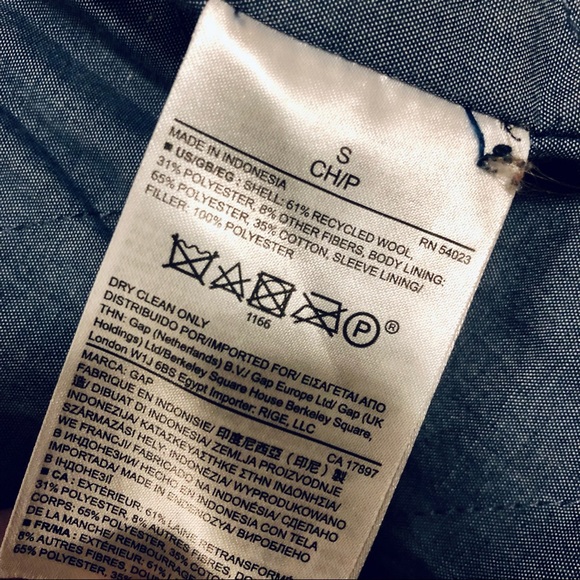 SOLD!! GAP | Burgundy Wool Blend Peacoat Jacket - Picture 5 of 6